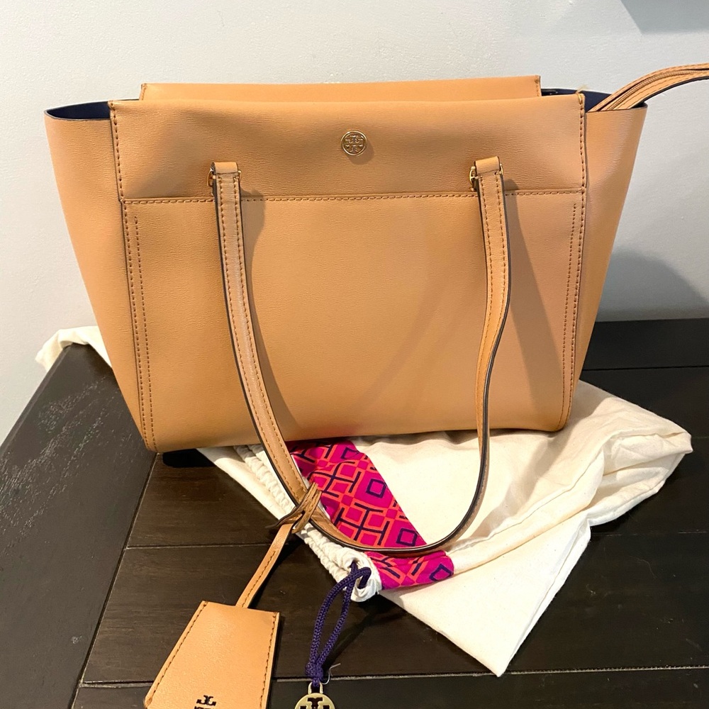 Tory Burch Tan Leather Tote Bag